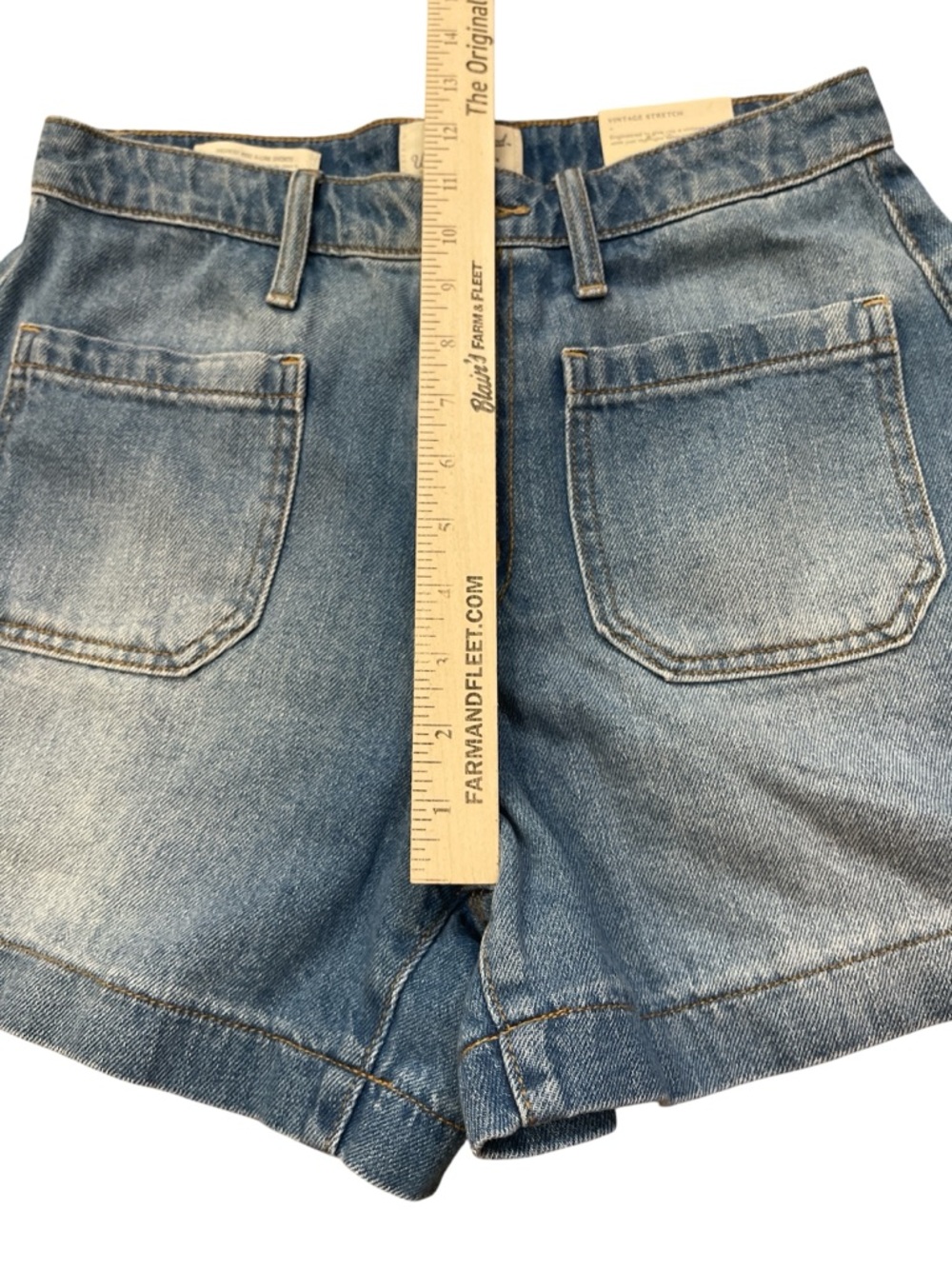 Universal Thread Medium Blue Denim Highest Rise A Line Jean Shorts - Picture 4 of 7